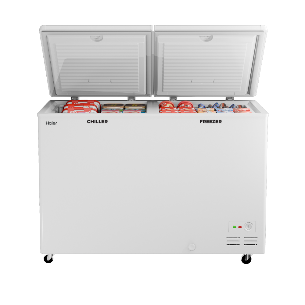 Haier Deep Freezer 550L Combo Chest,  Dual Compartment (White)